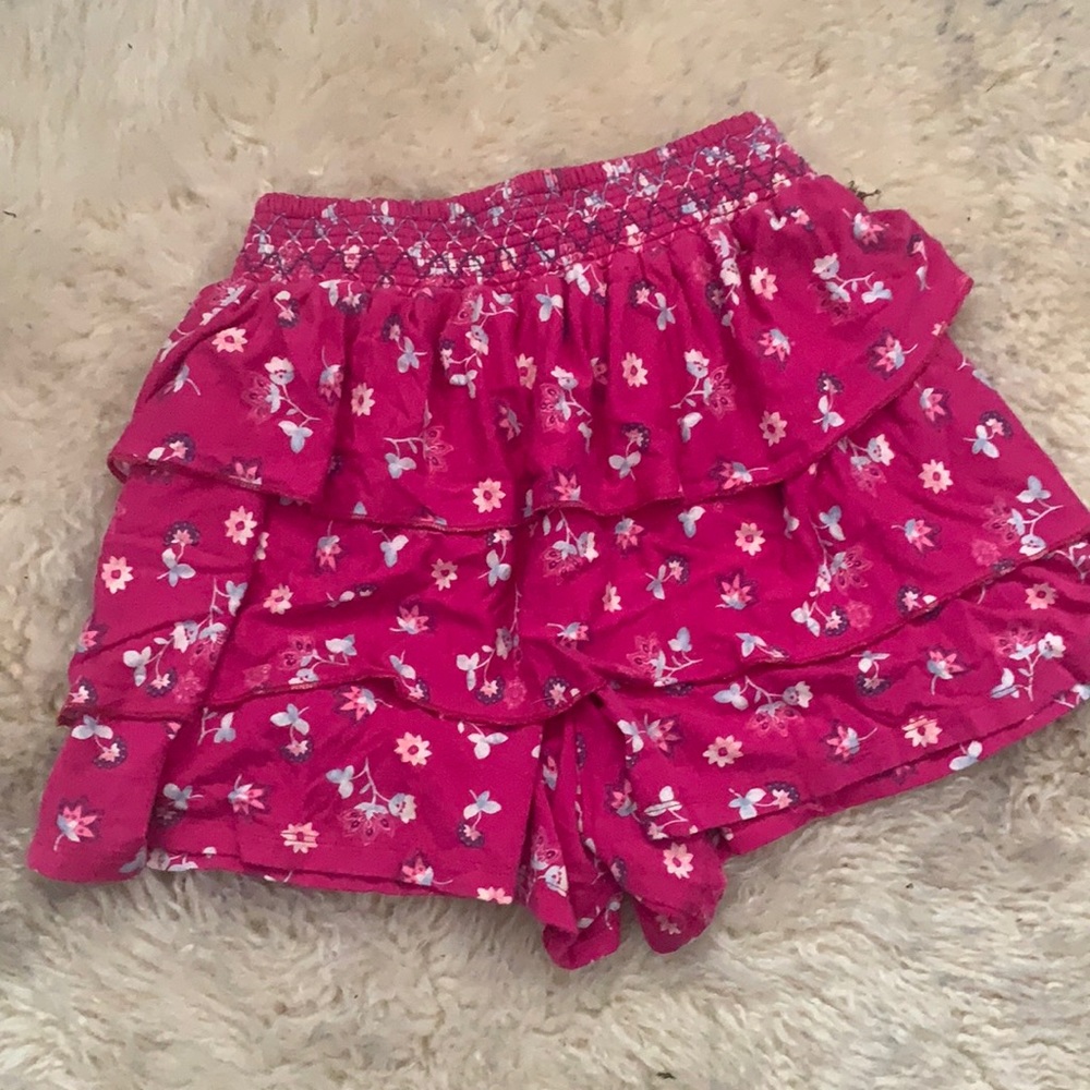 Pink Floral Skort (shorts cominbined with a skirt)